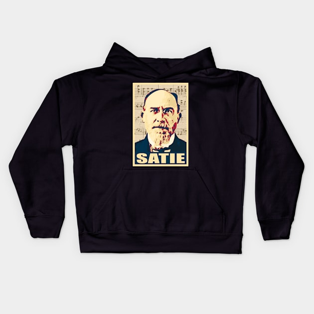 Eric Satie musical notes Kids Hoodie by Nerd_art